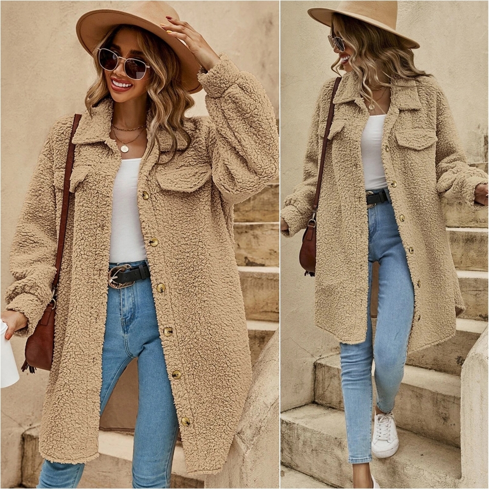 Toasty Trends Sherpa Coat - Camel